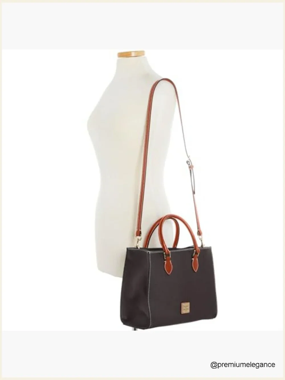 Pebble Grain Leather Satchel Handbag, Adjustable Crossbody Strap